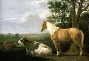 CALRAET, Abraham van A Horse and Cows in a Landscape oil painting reproduction